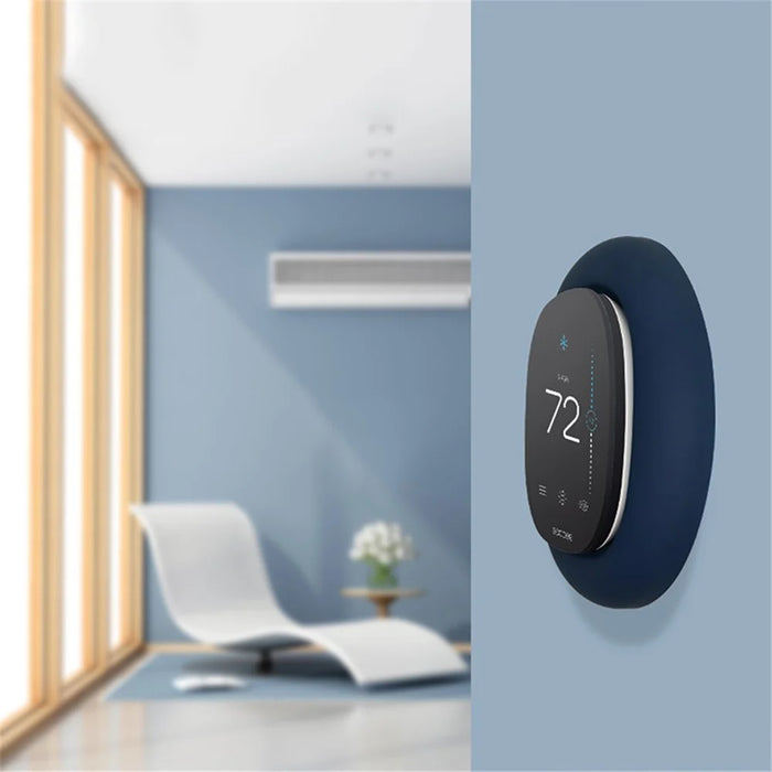 For Ecobee 3 Lite Smart Thermostat Wall Holder Cover Silicone Protective Sleeve Anti-Drop Soft Case - White - 2