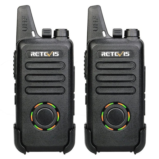 RETEVIS RT22S 2Pcs/Set Mini Walkie-Talkie Portable Wireless Two Way Radio for Restaurant Construction Site Hotel - 1