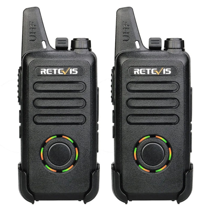 RETEVIS RT22S 2Pcs/Set Mini Walkie-Talkie Portable Wireless Two Way Radio for Restaurant Construction Site Hotel - 1