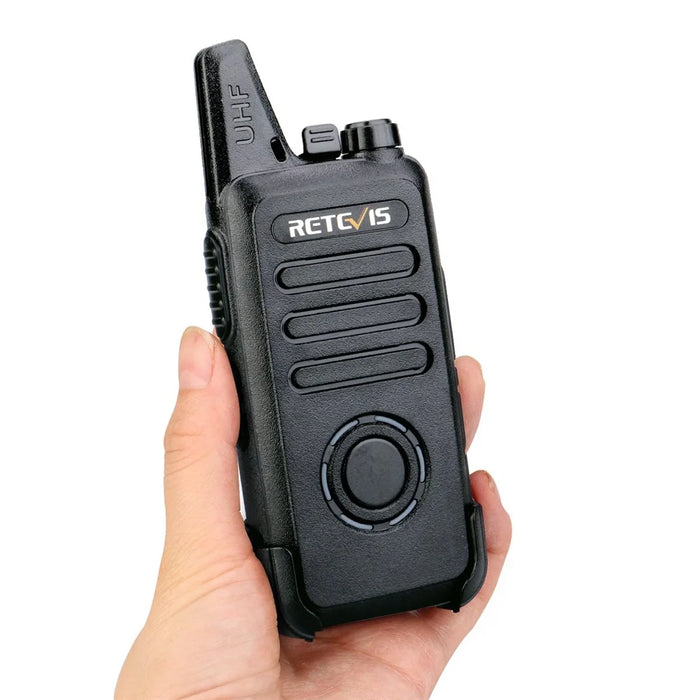 RETEVIS RT22S 2Pcs/Set Mini Walkie-Talkie Portable Wireless Two Way Radio for Restaurant Construction Site Hotel - 3