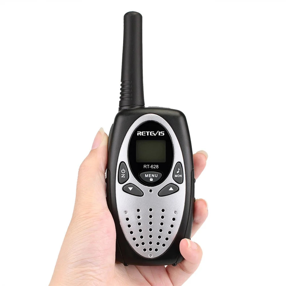 RETEVIS RT628 2Pcs/Set Handheld Walkie-Talkie 0.5W Wireless Mini 22 Channel Radio Toy with LCD Display for Kids (European Frequency) - Silver - 3
