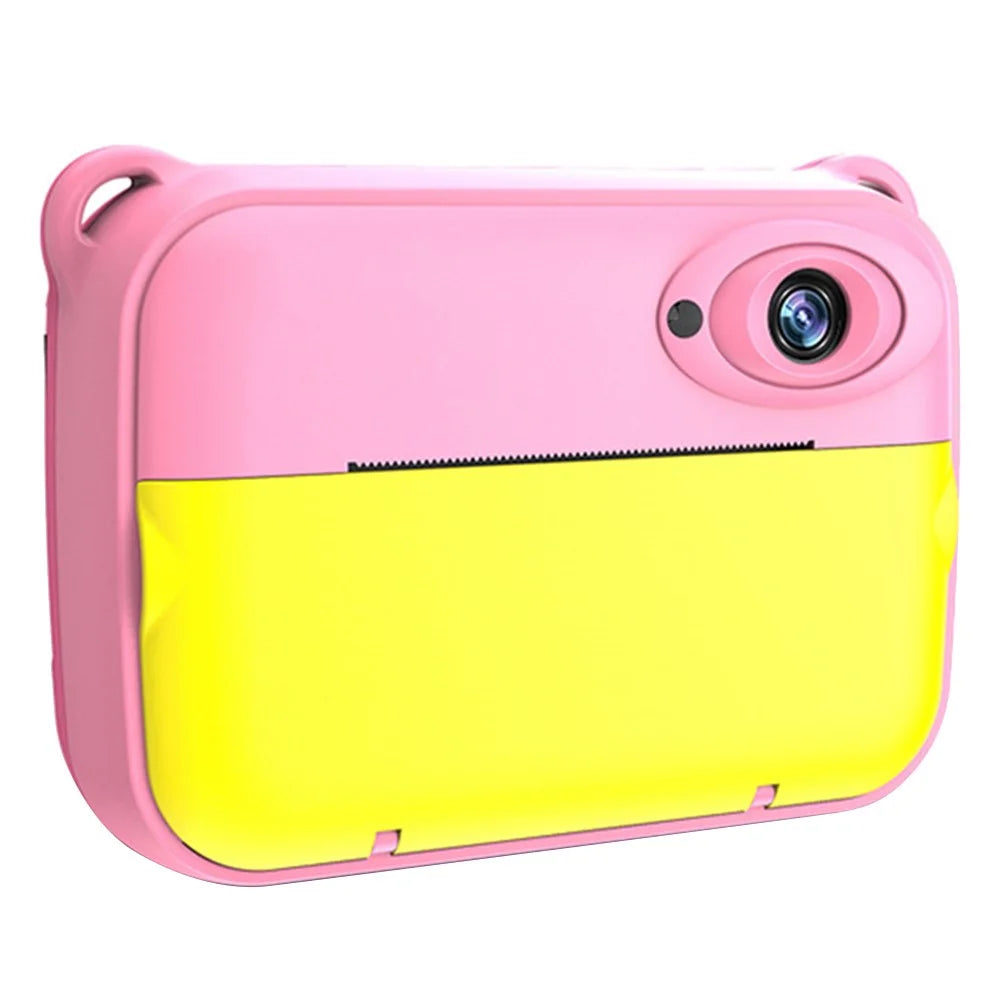 CP18 Kid's Camera HD Color Photo Children Video Camera Thermal Printing Camera Toy USB Rechargeable - Pink - 1