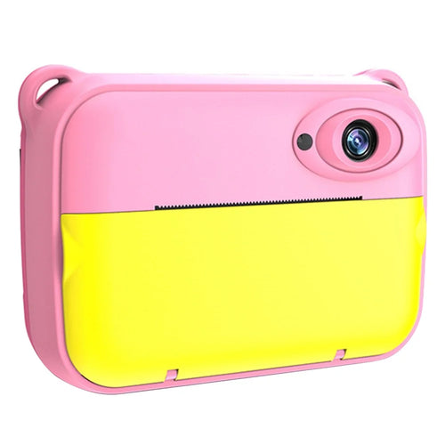CP18 Kid's Camera HD Color Photo Children Video Camera Thermal Printing Camera Toy USB Rechargeable - Pink - 1