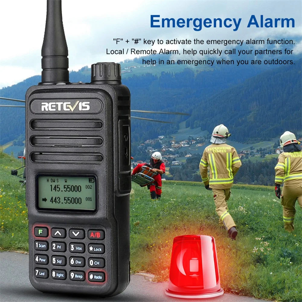 RETEVIS RT85 Professional Walkie Talkie Two Way Radio Station VHF UHF Dual Band Portable Radio Station - US Plug - 5