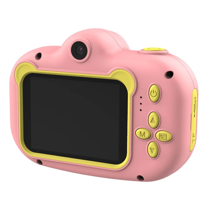 ET02 Cartoon 2.0 inch Screen Children Camera Rechargeable HD Wide Angle Digital Camera Camcorder Kids Gift - Pink - 1
