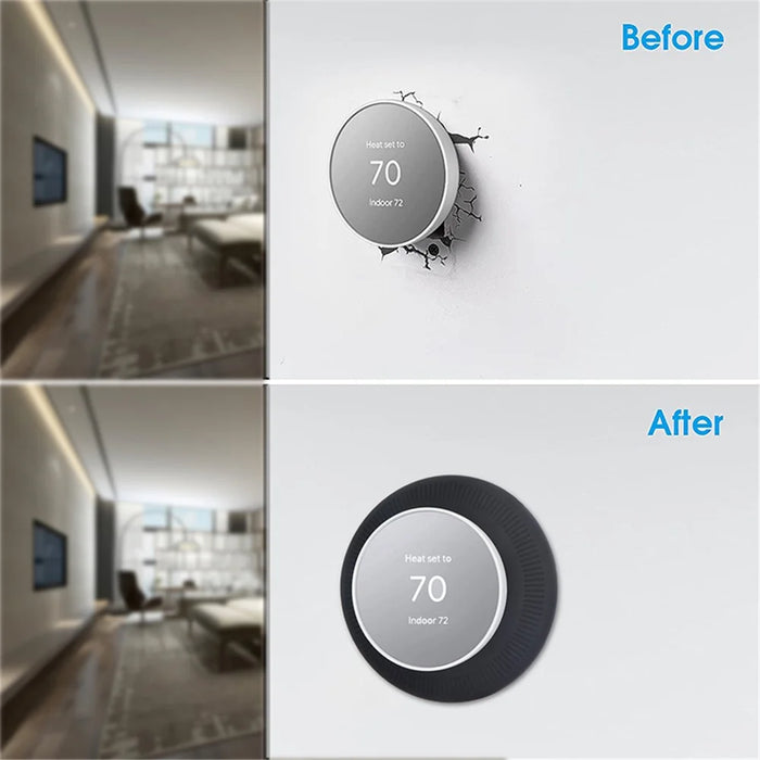 For Nest Thermostat Anti-Scratch Anti-Fall Drop-Proof Silicone Cover - Blue - 4