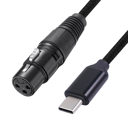 TY20F 3m Type-C Male to XLR Female Mic Audio Cable Microphone Recording Cord - 1