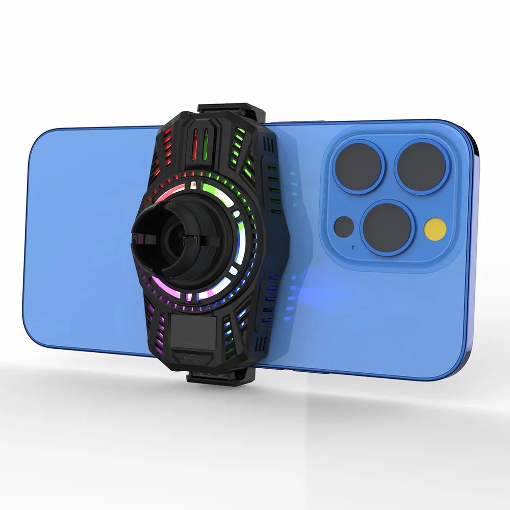 R-JUST HZ20 Smartphone Radiator Coolers Universal Cell Phone Mini Cooling Fan for Mobile Phone - Black - 1