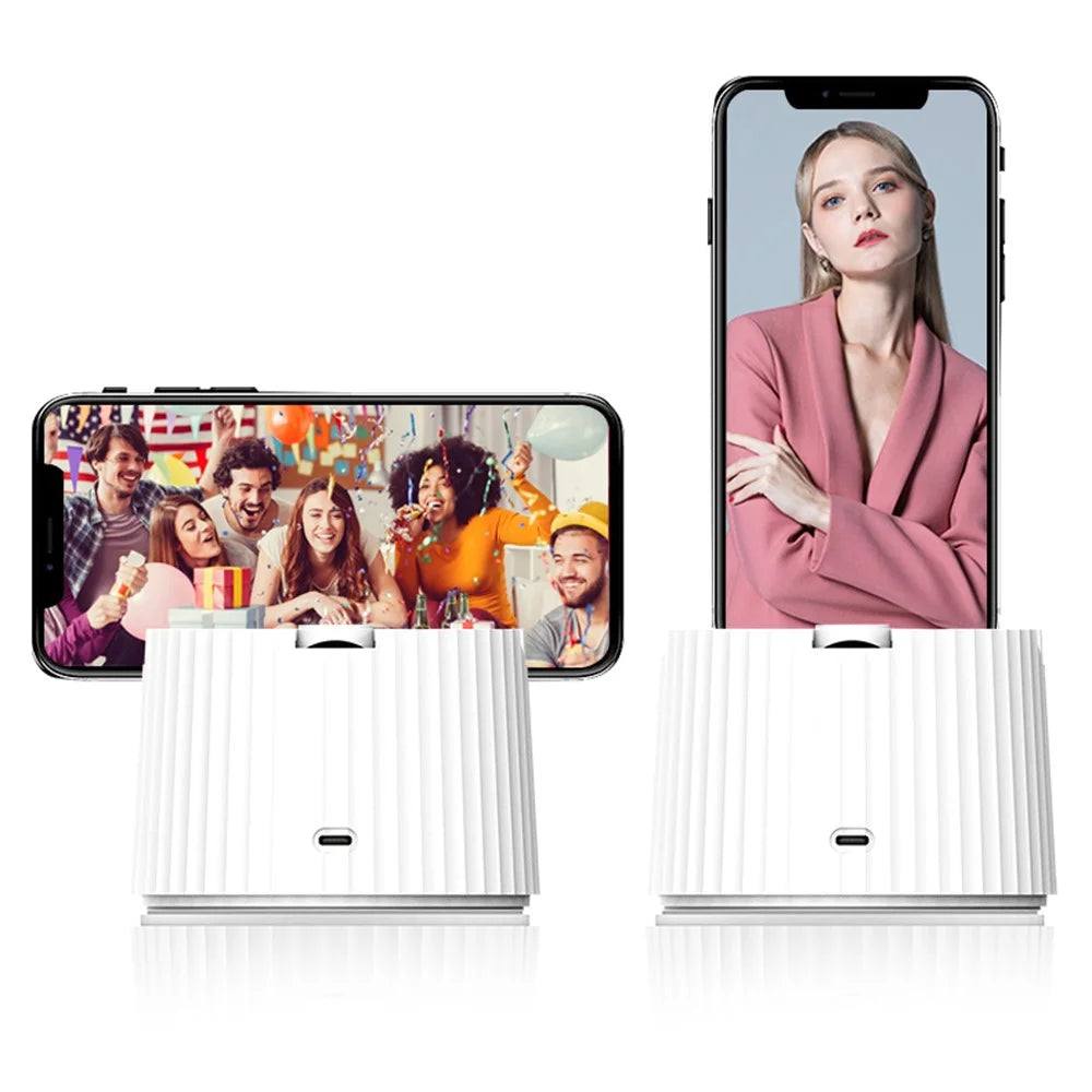 ELEBEST Y8 360-Degree Rotation Auto Face Tracking Phone Holder Smart Motion Movement Control Automatic Rotary Phone Desktop Stand for Video Recording Live Streaming - 1