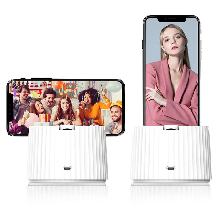 ELEBEST Y8 360-Degree Rotation Auto Face Tracking Phone Holder Smart Motion Movement Control Automatic Rotary Phone Desktop Stand for Video Recording Live Streaming - 1