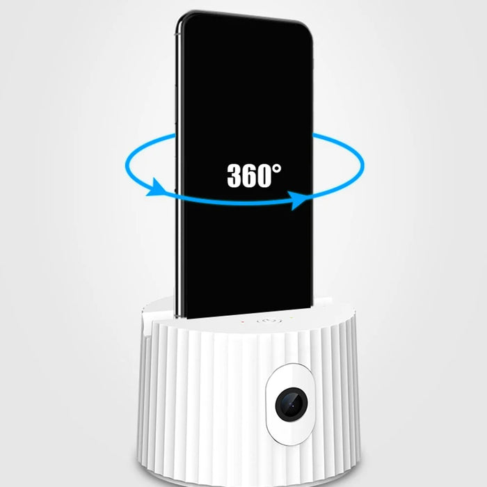 ELEBEST Y8 360-Degree Rotation Auto Face Tracking Phone Holder Smart Motion Movement Control Automatic Rotary Phone Desktop Stand for Video Recording Live Streaming - 4