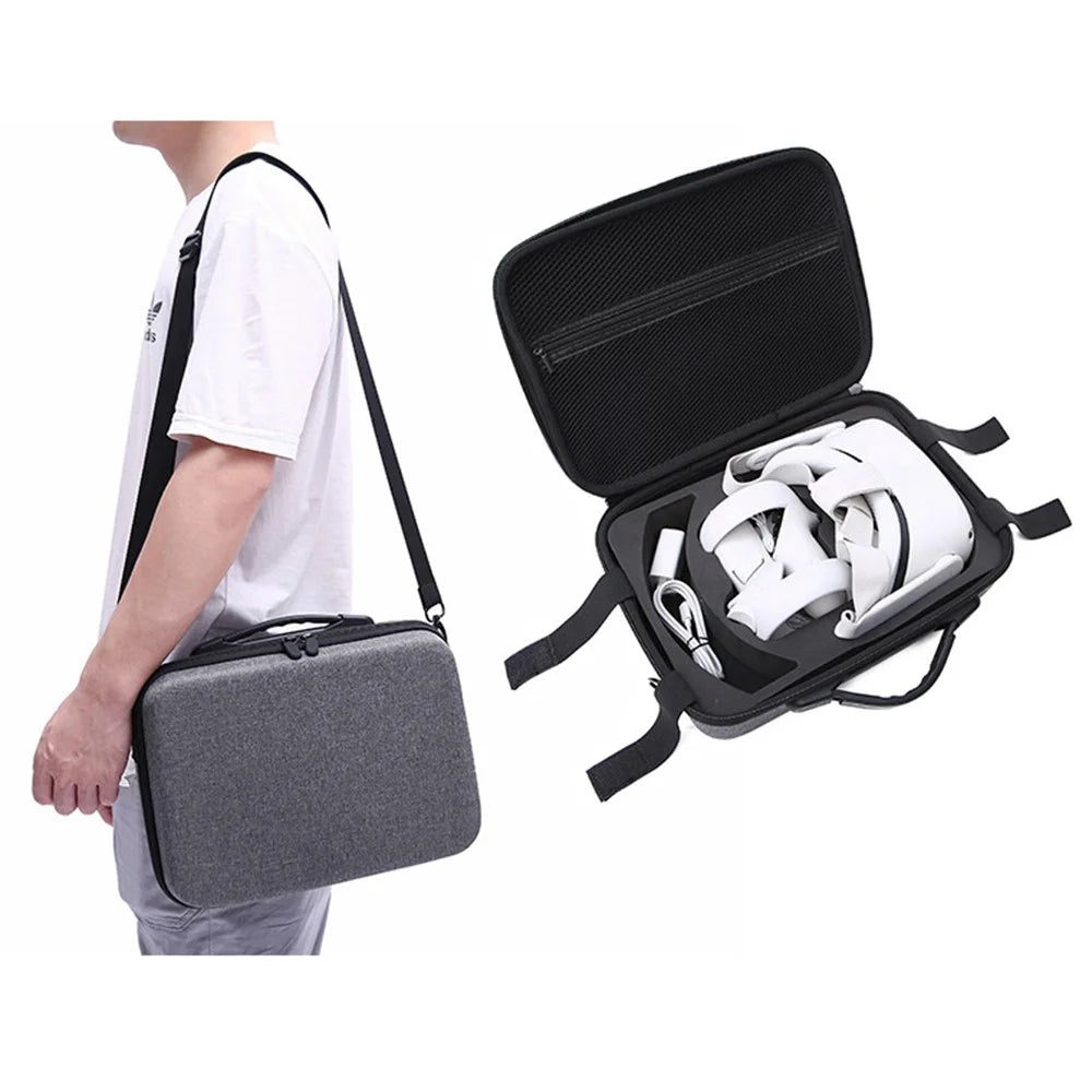 BKANO Hard Carrying Box Handbag Compatible for Oculus Quest 2 VR Accessories Travel and Home Organization Case Shoulder Bag - 7