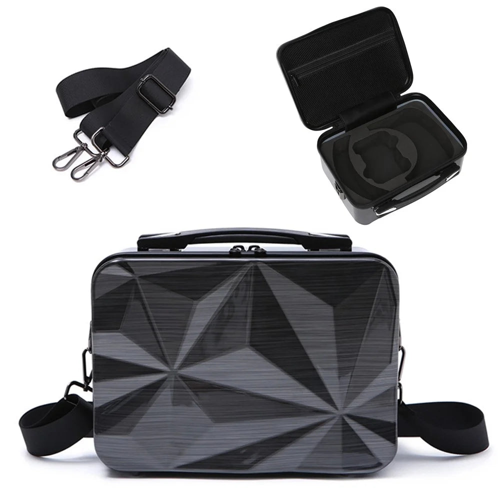 BKANO VR Glasses Carry Case for Oculus Quest 2 Brushed Shockproof Bag Portable Accessories Organization Box - Black - 1