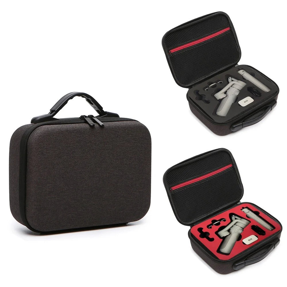 BKANO Storage Handbag for DJI OM 5 Shockproof Nylon Hard EVA Carrying Case Portable Box - Red - 4