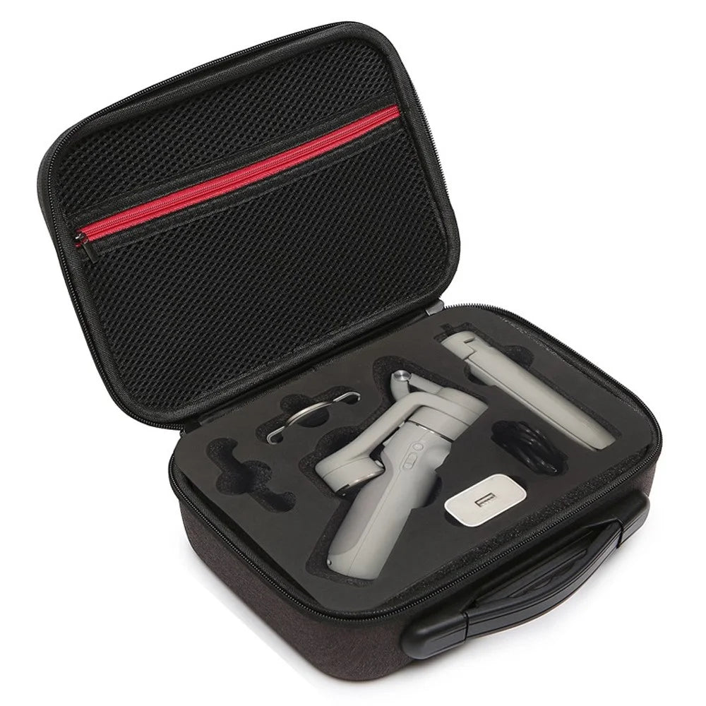 BKANO Storage Handbag for DJI OM 5 Shockproof Nylon Hard EVA Carrying Case Portable Box - Red - 7