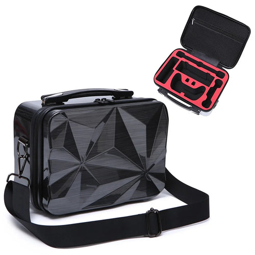 For Nintendo Switch Game Console and Accessories Shockproof Hard Shell Tote Storage Bag Carrying Case with Shoulder Strap - Black - 1