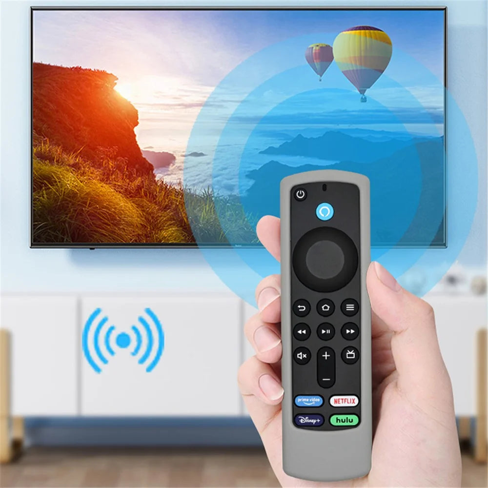 Shockproof Remote Controller Sleeve Anti-drop Silicone Cover for Amazon 2021 Fire TV Stick (3rd Gen) - Grey - 4