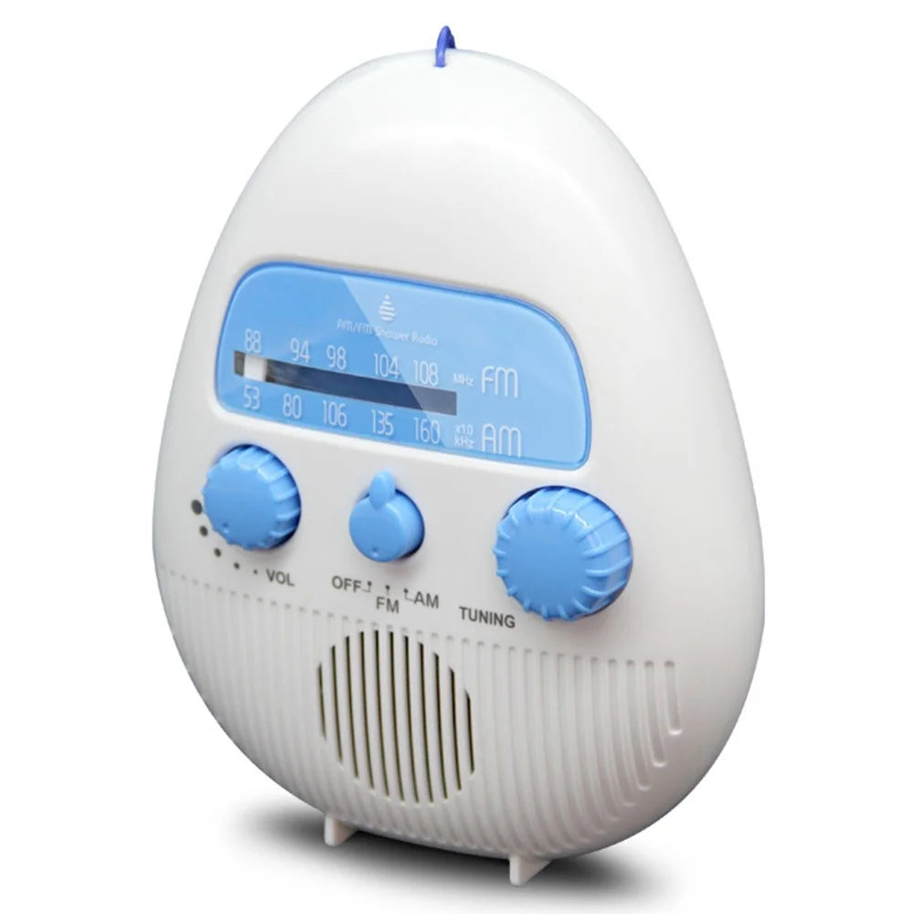 SY-900 Portable AM FM Radio Bathroom Kitchen IPX4 Waterproof Bass Sound Radio with Lanyard - 1