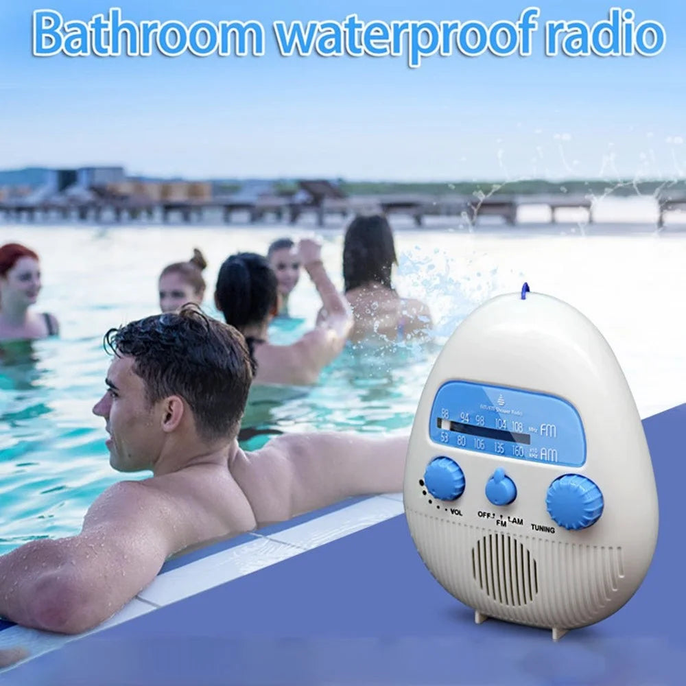 SY-900 Portable AM FM Radio Bathroom Kitchen IPX4 Waterproof Bass Sound Radio with Lanyard - 3