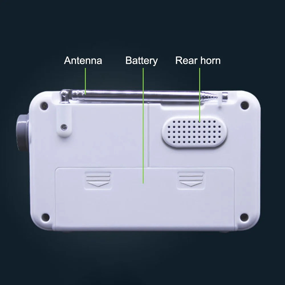 SY-8801 Portable Retro AM FM Radio HD LCD Screen HiFi Sound Loud Speaker Short Wave Radio - 7