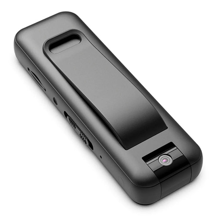 MROBO 16G Portable 1080P Voice Recorder with Back Clip 180 Degree Rotating Camera Noise Reduction Audio Recording Device - 1