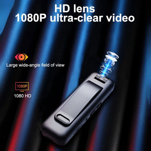MROBO 16G Portable 1080P Voice Recorder with Back Clip 180 Degree Rotating Camera Noise Reduction Audio Recording Device - 2
