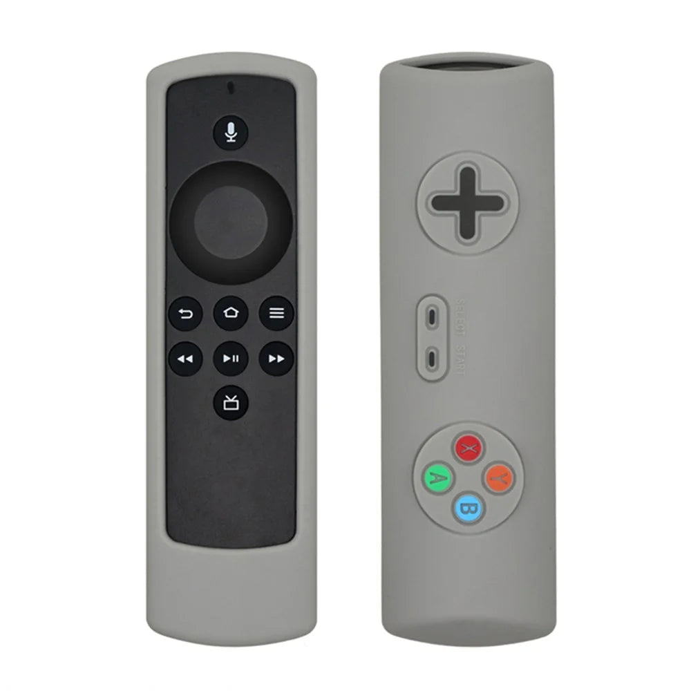 For Amazon Alexa Fire TV Stick Lite Remote Controller Silicone Protective Case Anti-drop Cover - Grey - 1