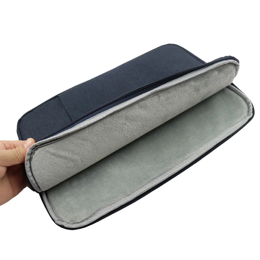YOLINO QY-C016 Shockproof Sleeve Bag with Outer Pouch for 14-inch Laptops Portable Carry Case Anti-Scratch Storage Bag - Black - 7