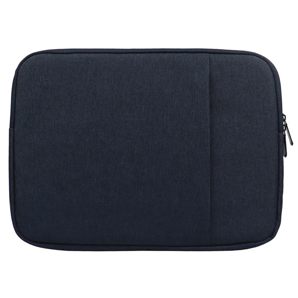 YOLINO QY-C016 Waterproof Sleeve Bag for 12-inch Laptops Portable Carry Case with Outer Pouch Anti-Scratch Storage Bag - Navy Blue - 1