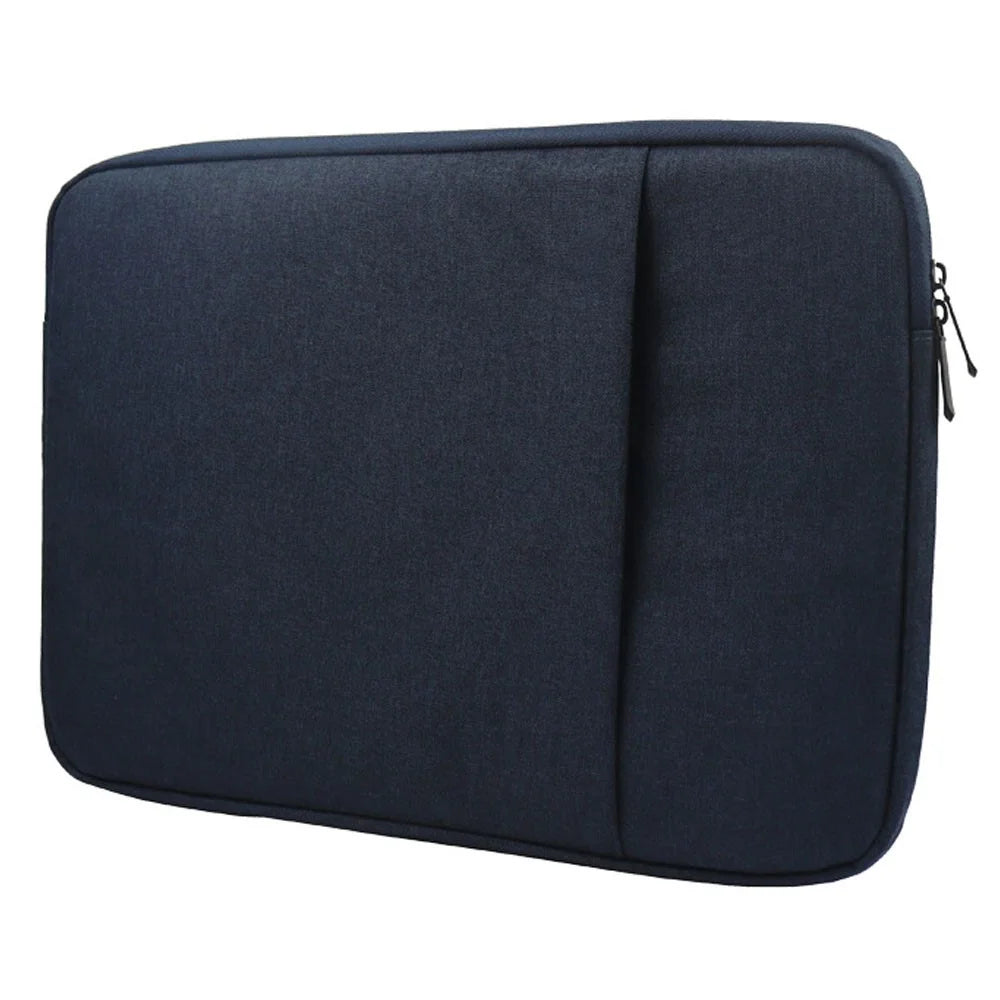 YOLINO QY-C016 Waterproof Sleeve Bag for 12-inch Laptops Portable Carry Case with Outer Pouch Anti-Scratch Storage Bag - Navy Blue - 2