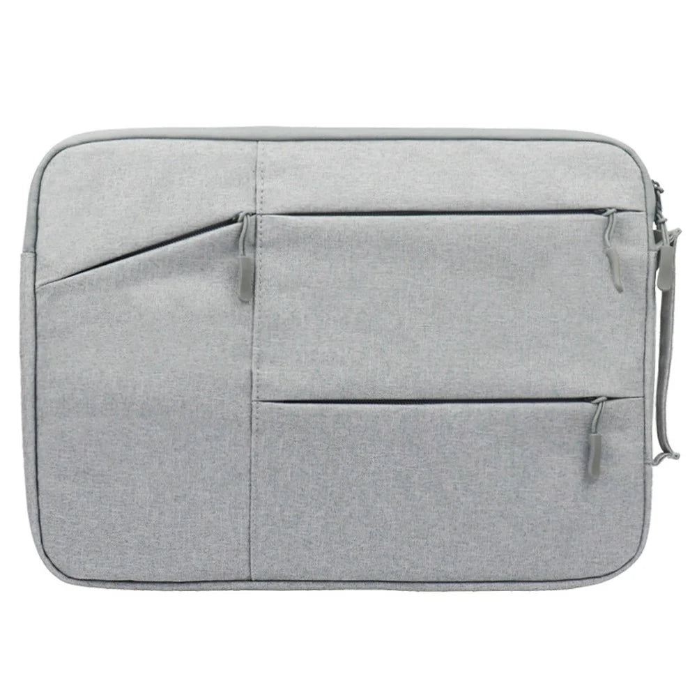 YOLINO QY-C009 Scratch Resistant Carry Case for 15.6-inch Laptops Portable Sleeve Bag Waterproof Storage Bag with 3 Outer Pouch/Handle - Grey - 1