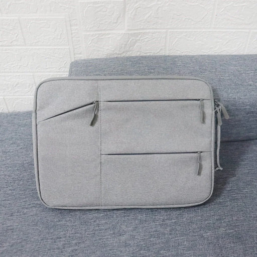 YOLINO QY-C009 Anti-Drop Carry Case with 3 Outer Pouch/Handle Wear-Resistant Sleeve Bag for 11.6-inch Laptops Portable Storage Bag - Grey - 2