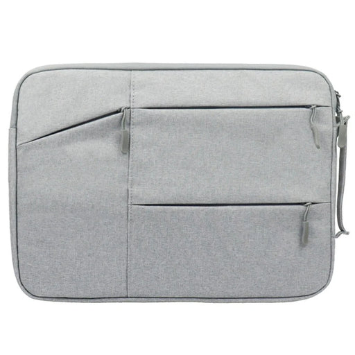 YOLINO QY-C009 Wear-Resistant Carry Case with 3 Outer Pouch/Handle Anti-Drop Sleeve Bag for 15-inch Laptops Portable Storage Bag - Grey - 1