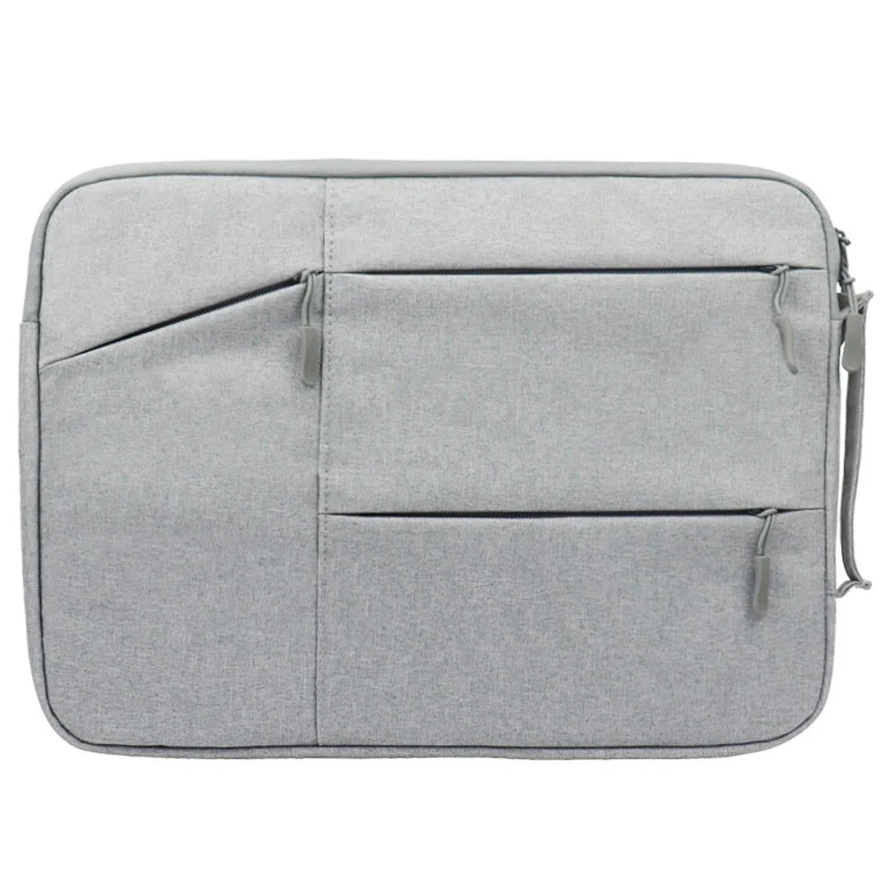 YOLINO QY-C009 Portable Carry Case for 12-inch Laptops Scratch Resistant Sleeve Bag Waterproof Storage Bag with 3 Outer Pouch/Handle - Grey - 1