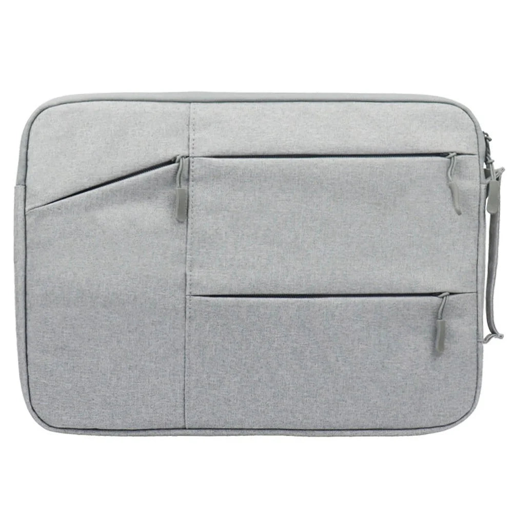 YOLINO QY-C009 Wear-Resistant Carry Case Portable Sleeve Bag for 14-inch Laptops Anti-Drop Storage Bag with 3 Outer Pouch/Handle - Grey - 1