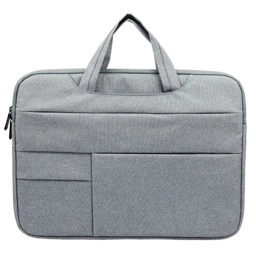 YOLINO QY-C015 15 inch Laptop Storage Bag Large Multifunction Simple Style Notebook Computer Sleeve Handbag with Hiding Handle Strap Design - Grey - 1