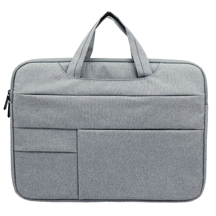 YOLINO QY-C015 15 inch Laptop Storage Bag Large Multifunction Simple Style Notebook Computer Sleeve Handbag with Hiding Handle Strap Design - Grey - 1