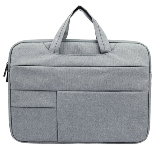 YOLINO QY-C015 12 inch Laptop Bag Multifunction Simple Style Notebook Computer Sleeve with Hiding Handle Strap - Grey - 1
