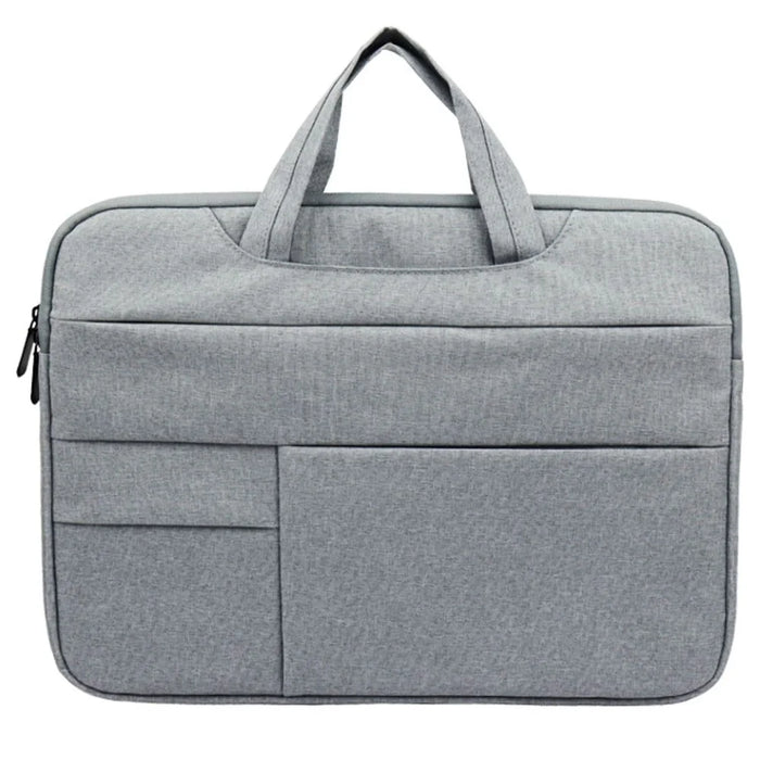 YOLINO QY-C015 12 inch Laptop Bag Multifunction Simple Style Notebook Computer Sleeve with Hiding Handle Strap - Grey - 1