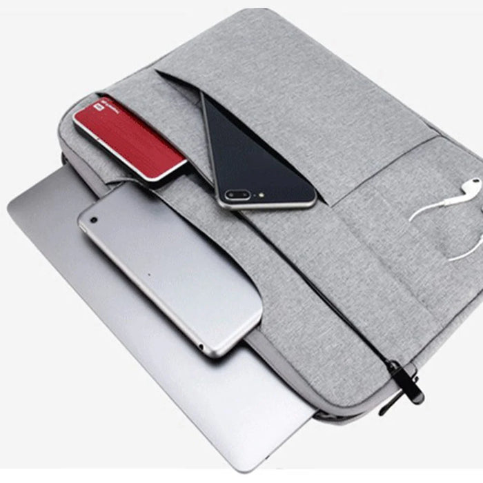 YOLINO QY-C015 13 inch Laptop Carrying Case Business Style Notebook Computer Handbag with Hiding Handle Strap - Grey - 2