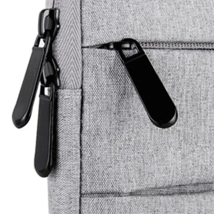 YOLINO QY-C015 13 inch Laptop Carrying Case Business Style Notebook Computer Handbag with Hiding Handle Strap - Grey - 5