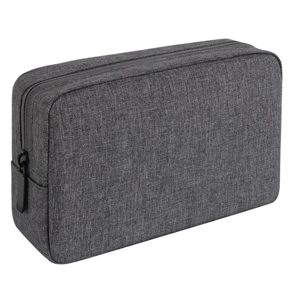 YOLINO QY-A011 Small Size Digital Accessories Waterproof Zipper Bag Data Cable Power Bank Phone Storage Bag - Dark Grey - 1