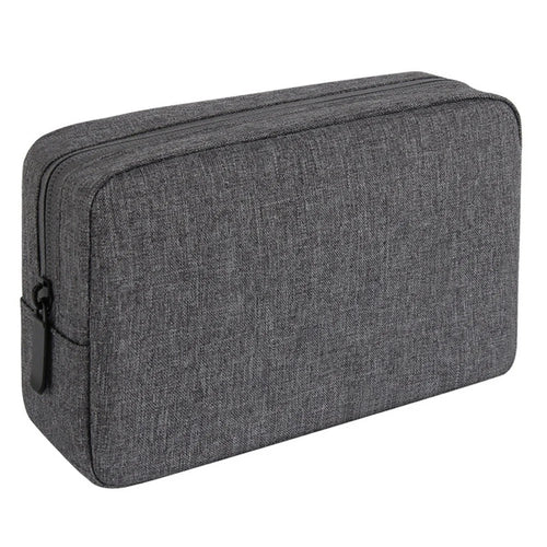 YOLINO QY-A011 Small Size Digital Accessories Waterproof Zipper Bag Data Cable Power Bank Phone Storage Bag - Dark Grey - 1
