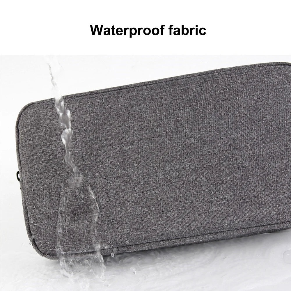 YOLINO QY-A011 Small Size Digital Accessories Waterproof Zipper Bag Data Cable Power Bank Phone Storage Bag - Dark Grey - 2