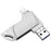 RICHWELL DN-PG31 16GB Data Storage Flash Drive 3 in 1 Lightning/Micro/USB Swivel U Disk Memory Stick - Silver - 1