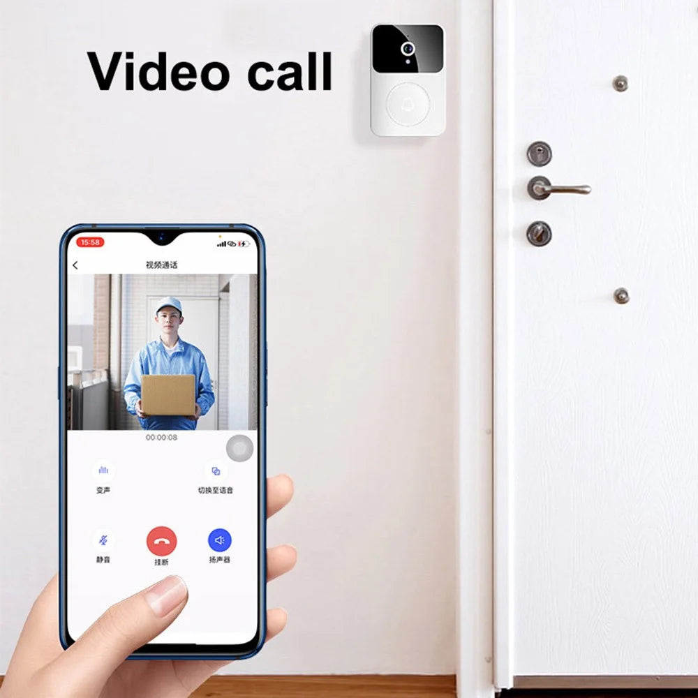 X9 Smart Doorbell Supports Video Call Variable Sound Rechargeable Security Video Doorbell for Home - 3