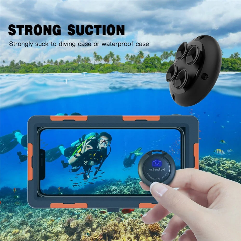 SHELLBOX Wireless Bluetooth-compatible Selfie Controller IP68 Waterproof Photo-Taking Remote Compatible with IOS Android Devices - 4