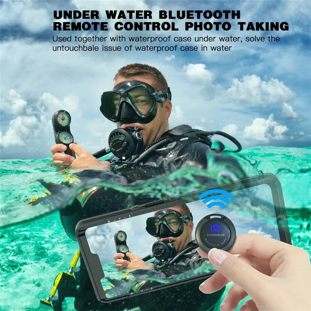 SHELLBOX Wireless Bluetooth-compatible Selfie Controller IP68 Waterproof Photo-Taking Remote Compatible with IOS Android Devices - 5