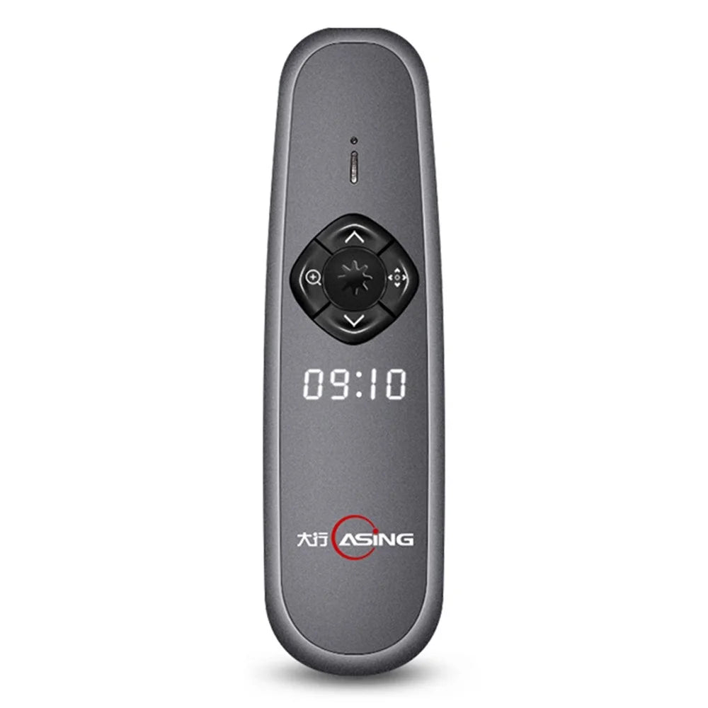 ASING A8 128G 2.4GHz Wireless Presenter Remote for PowerPoint Pointer Presentation Clicker Laser Page Turning Pen with LED Display for Business Teaching (Physical Green Light + Digital Laser) - 1