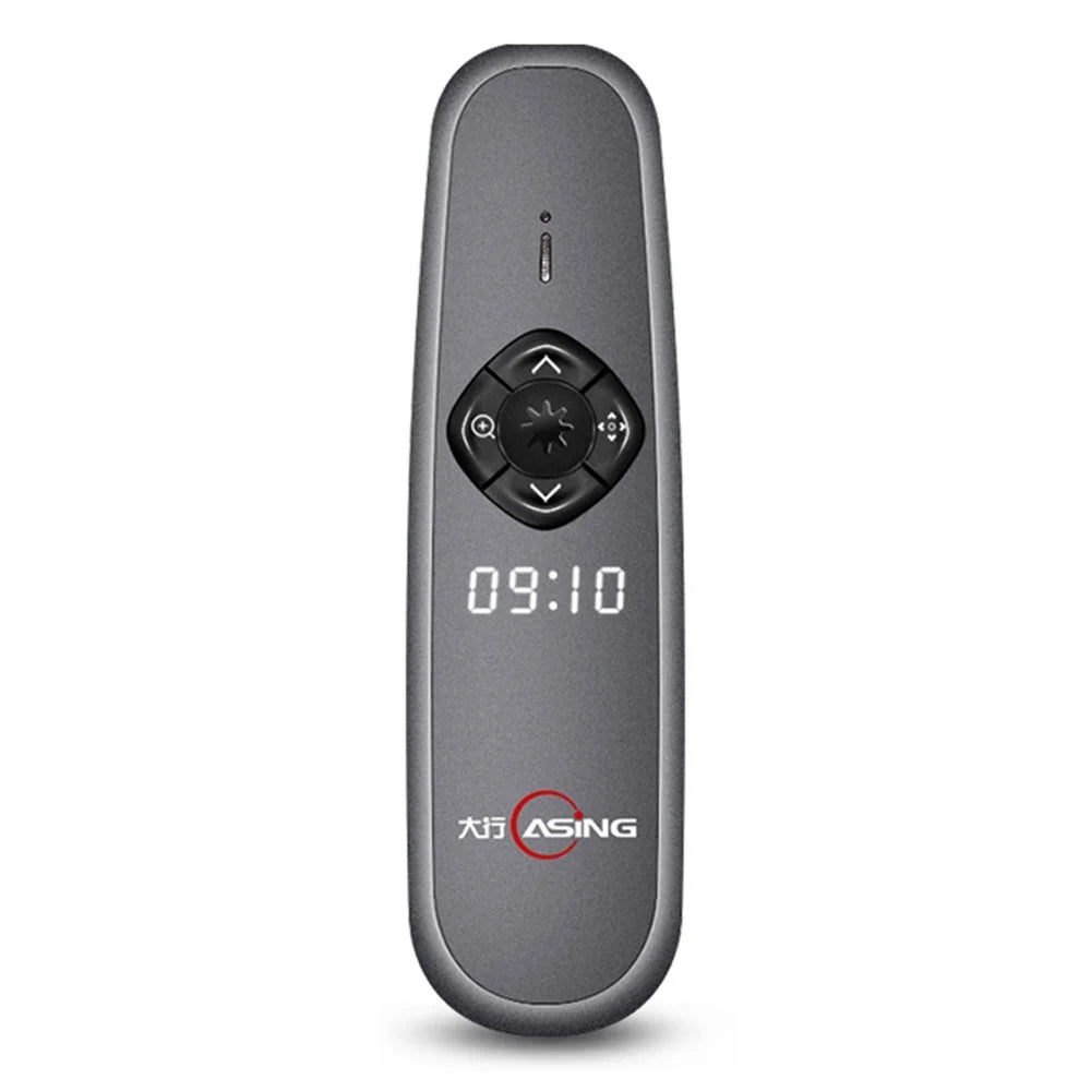 ASING A8 128Mb Upgrade 2.4GHz Wireless Presentation Clicker Presenter Remote for PowerPoint Pointer Laser Page Turning Pen with LED Display for Business Teaching (Physical Red Light + Digital Laser) - 1